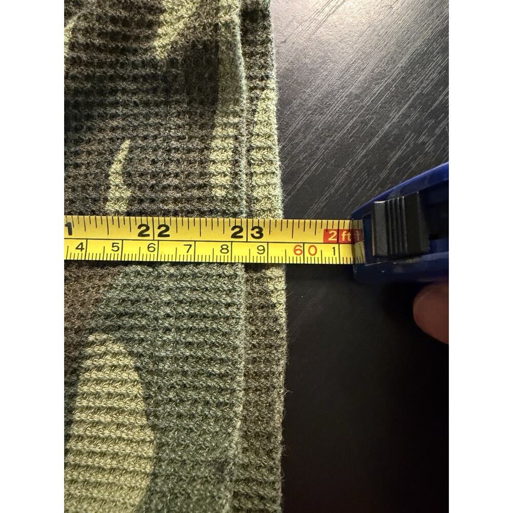 Camo Thermal Shirt Mens S Waffle Knit Long Sleeve Graphic Trailer Park - Picture 6 of 6